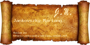 Jankovszky Mariann névjegykártya